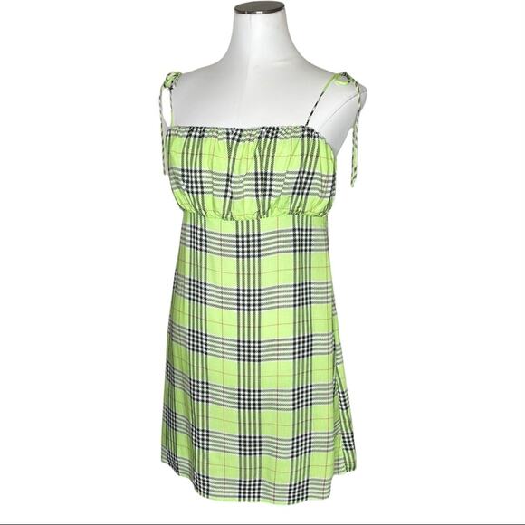 Reclaimed Vintage inspired cami mini dress in check print size 10 - Picture 5 of 10